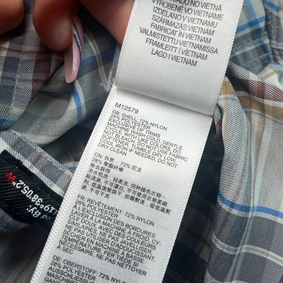 Marmot Short Sleeve Plaid Button Up Shirt Outdoor Hiking Camping Casual Summer - Picture 10 of 11